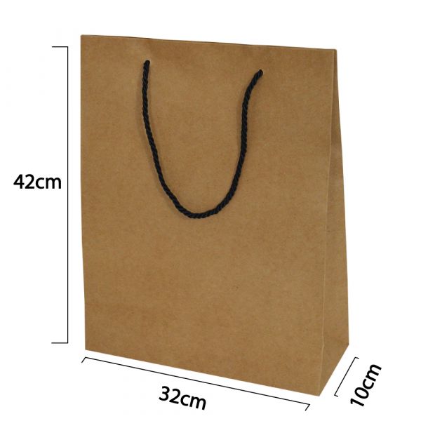 Sacos de Papel Kraft Premium com Cordão 32x12x42cm (25 Un)