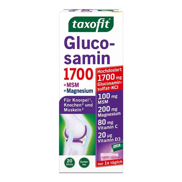 Taxofit Glucosamin 1700 + MSM + Magnesium Sticks, 20X4 g