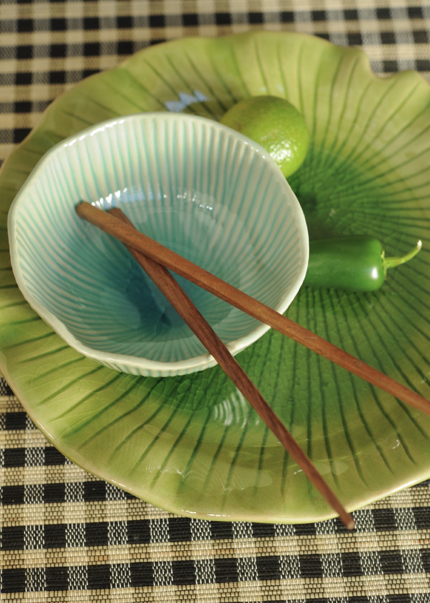 Schale 'Banana-Leaf', blau, Ø 19 cm, H 8,5 cm zu 8,50