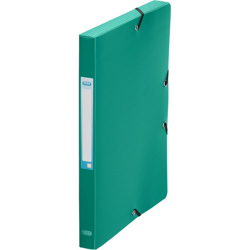 Chemise box plastique Oxford 24 x 32 cm dos 2,5 cm couleurs classiques assorties