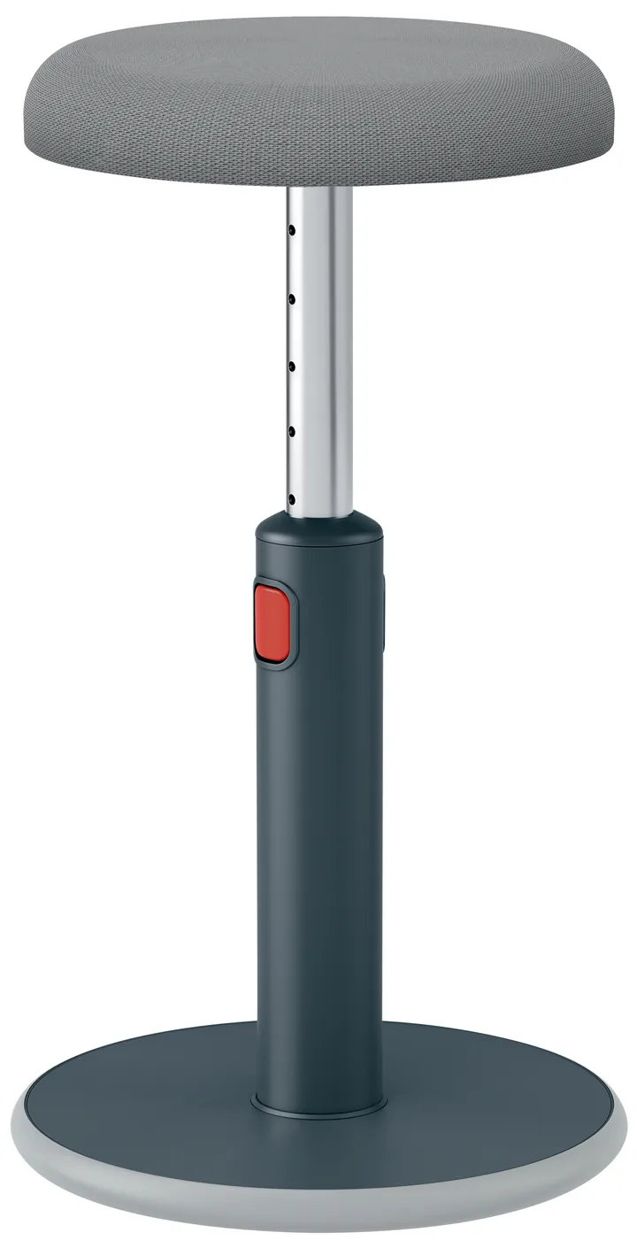 Leitz Ergo Cosy Active Sidde-stå balancestol 2-i-1 grå - højdejustering 46-79 cm