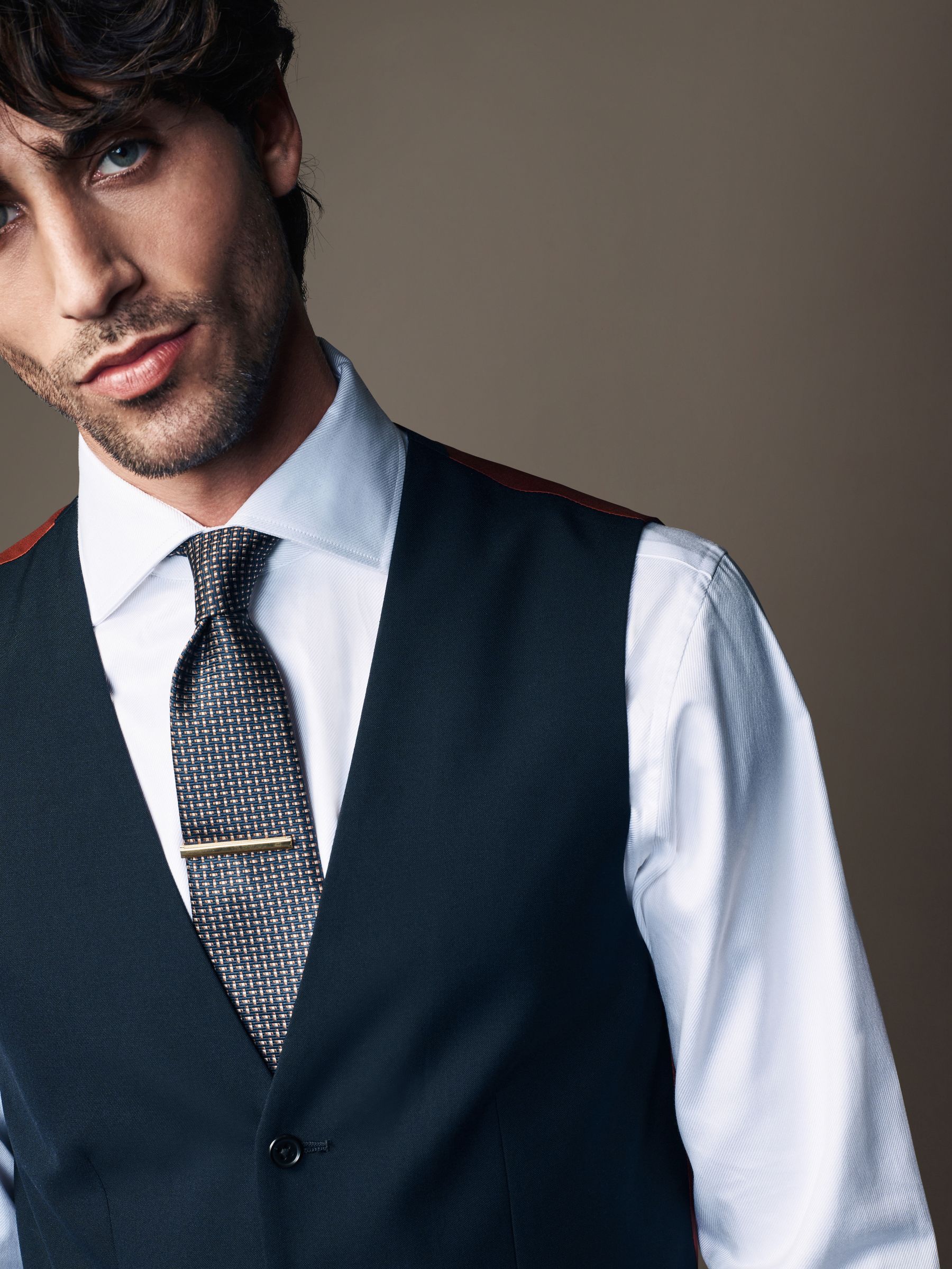 Donkerblauw - Gilet met regular fit