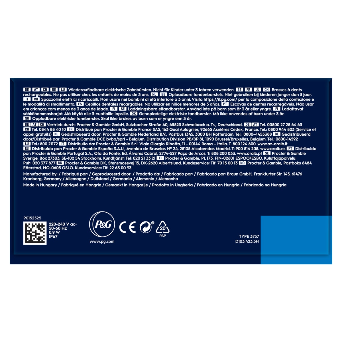 Oral-B Vitality Pro D103 Duo Black/Lilac Violet elektrische Zahnbürste