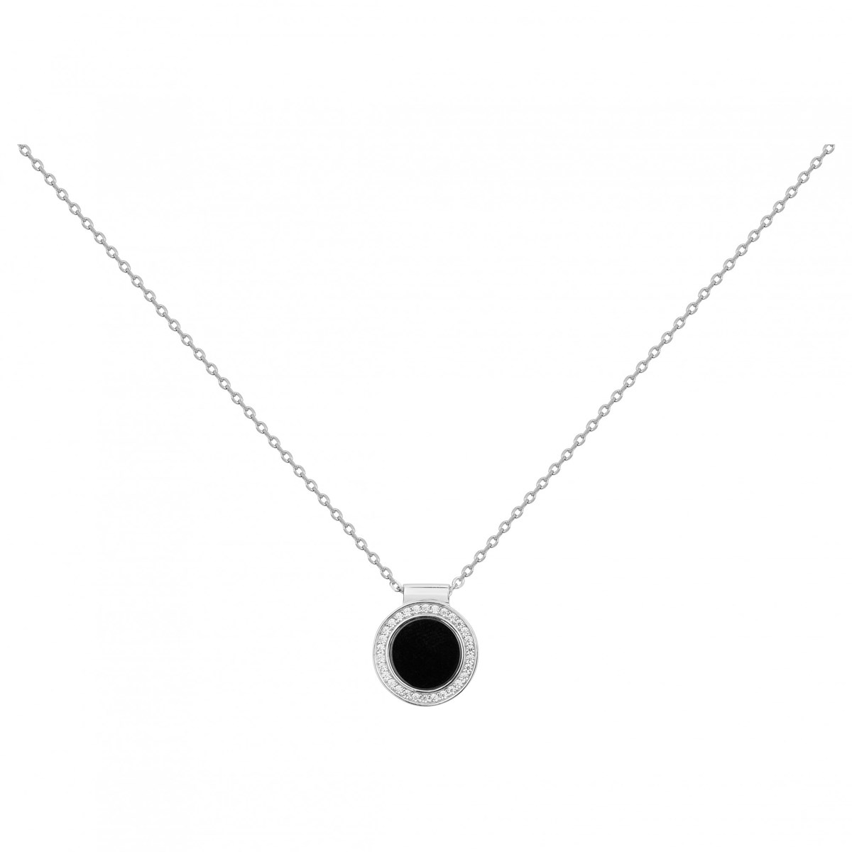 Collier en Argent avec oxyde de zirconium blanc