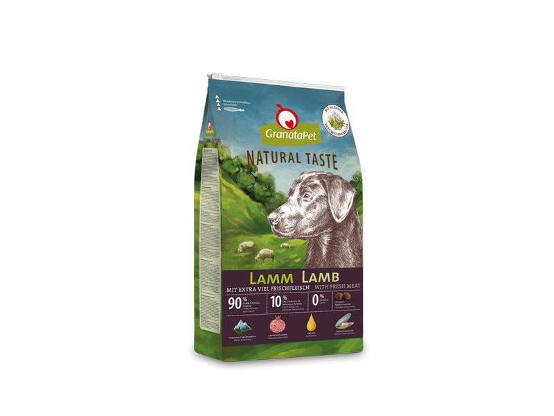 GranataPet Trockenfutter Natural Taste Lamm 12 kg Alleinfuttermittel für ausgewachsene Hunde
