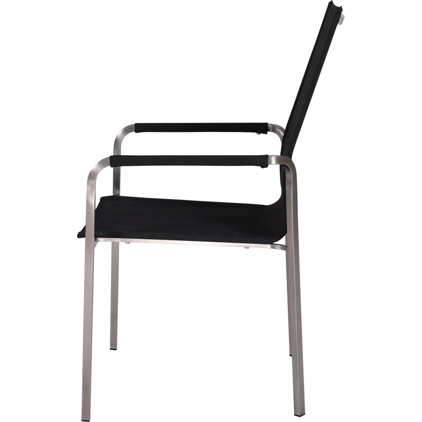 Stuhl Toledo Edelstahl schwarz