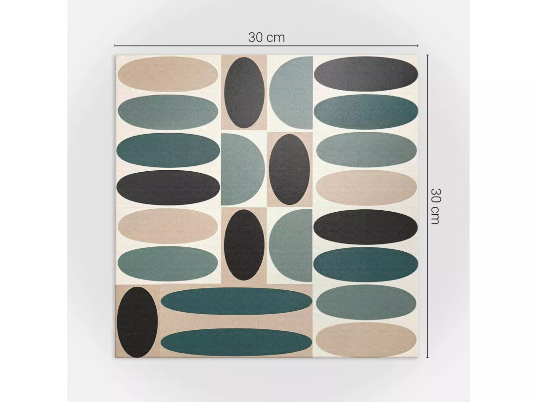 Carreaux autocollants PVC, Carrelage PVC adhésif - 9x30x30 - Modèle de formes ovales