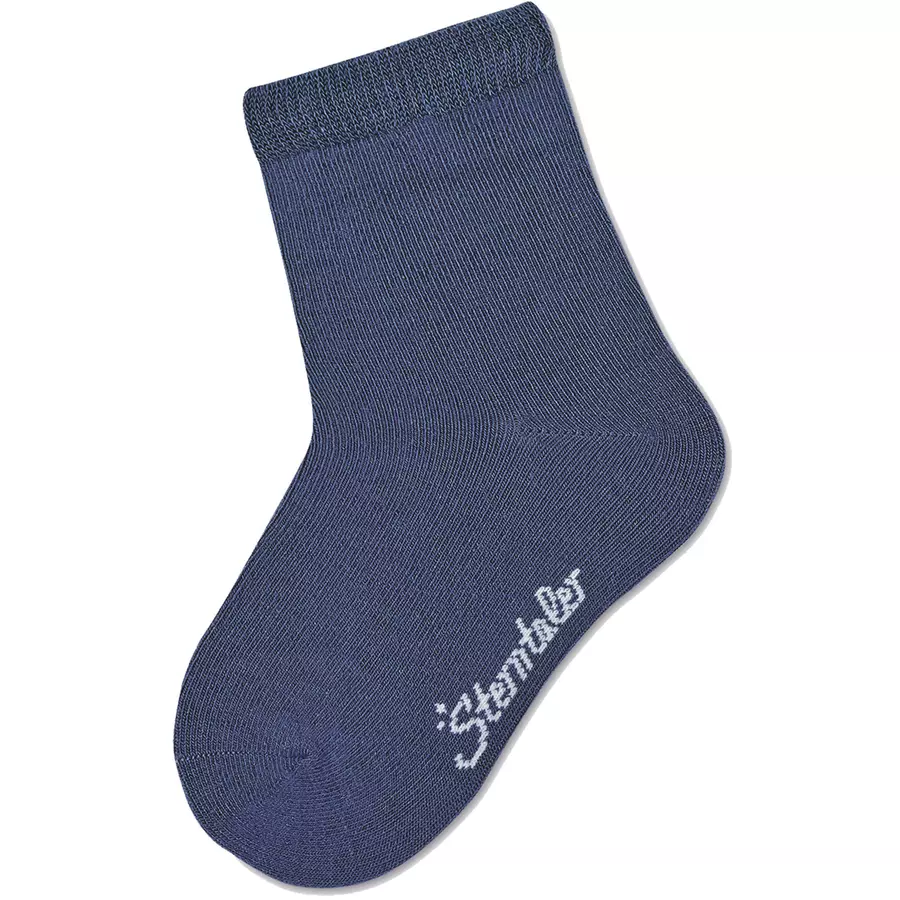 Sterntaler Söckchen 3er-Pack Uni Bambus blau