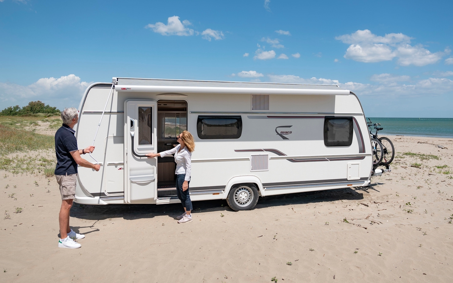 Fiamma Markise F80s 425 Polar White / Royal Blue 425 cm