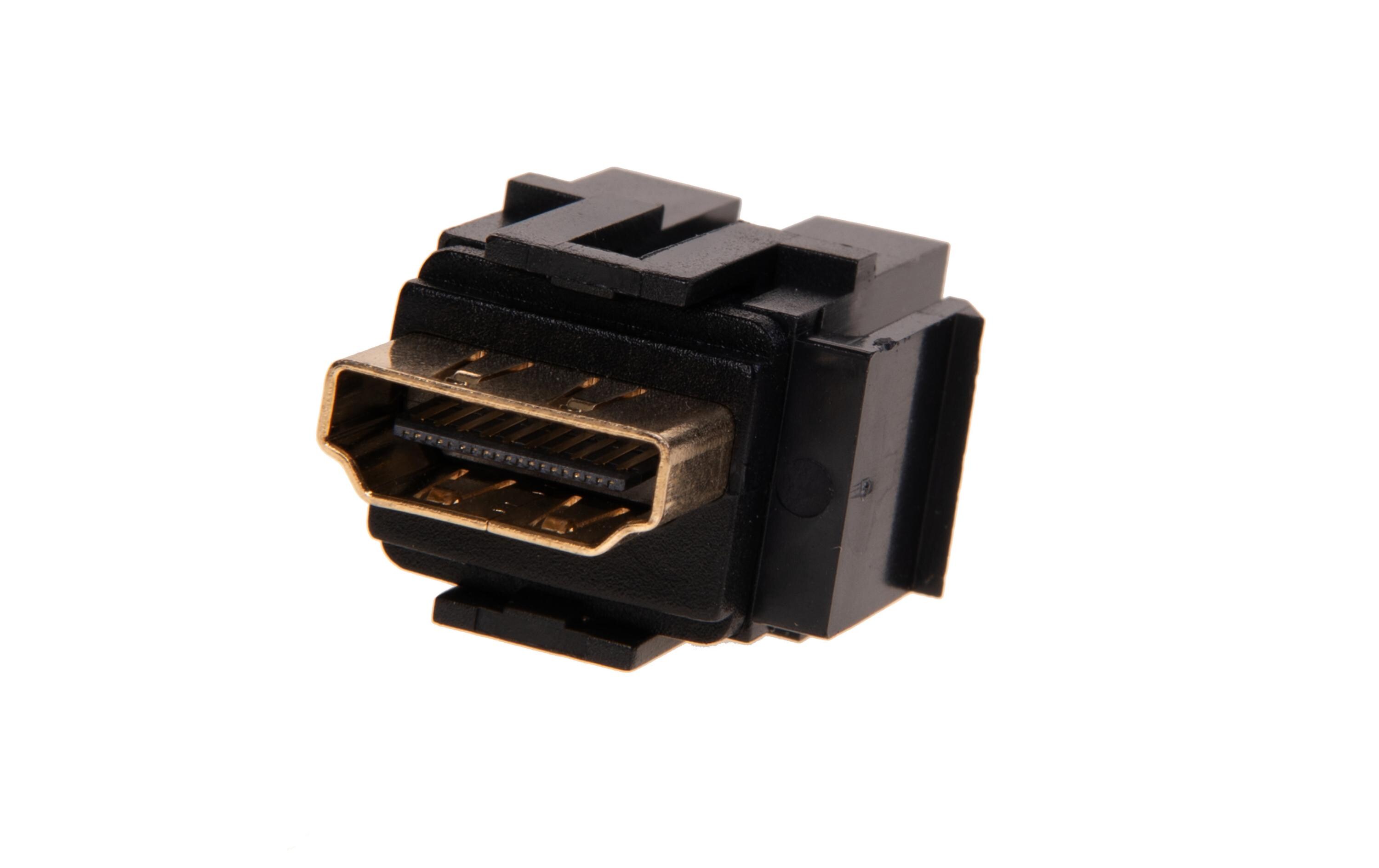Keystone-Modul 1x HDMI 2.0Custom Module Einbaurahmen, 2x Keystone, schwarz