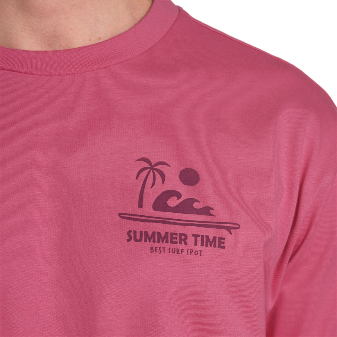Jonas Nielsen Herren T-Shirt mit Backprint pink