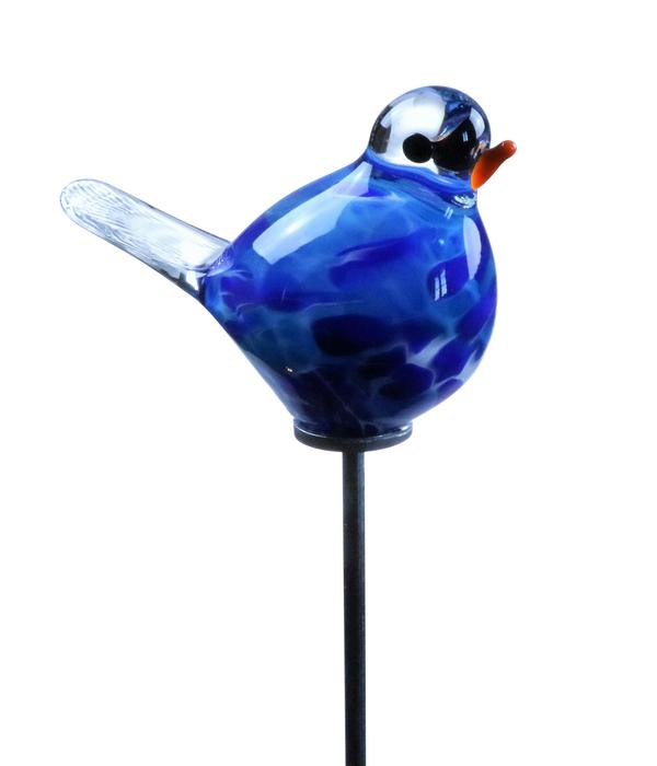 MP Glaszauber Glas-Vogel Spatz mit Stab