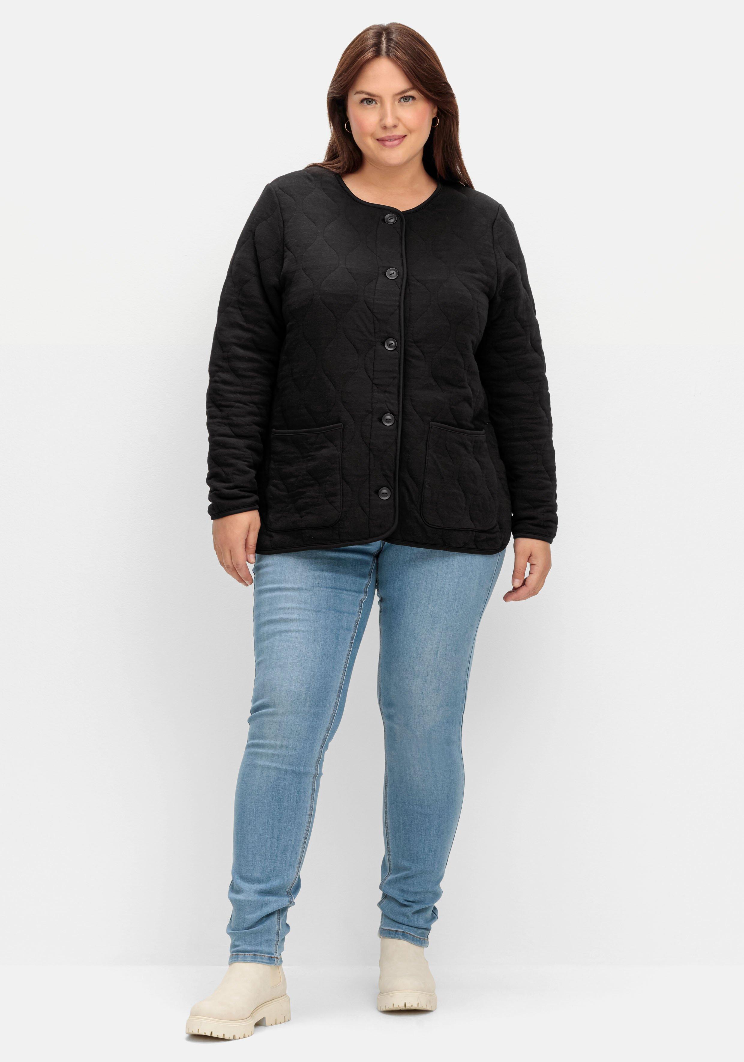 Leicht wattierte Sweatjacke mit Steppung