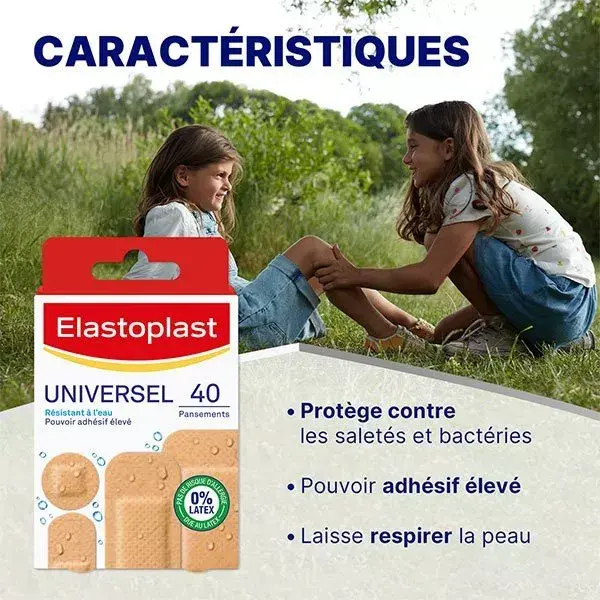 Bandagem universal Elastoplast Classic, pacote com 3 unidades de 40 unidades cada.