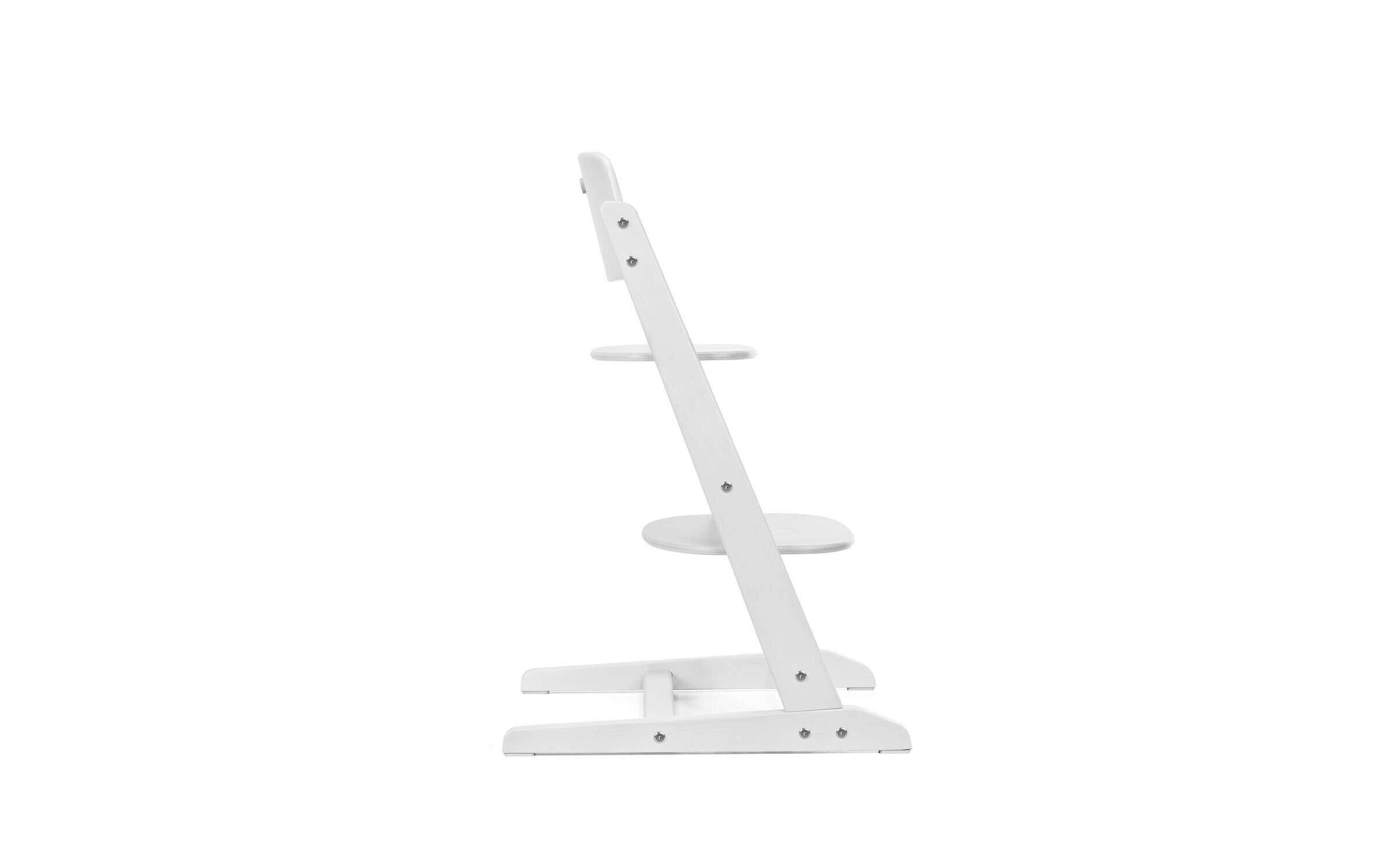 Treppenhochstuhl Iris 3in1 Weiss<br>Höhenverstellbarer Hochstuhl aus Holz für Kinder und Erwachsene