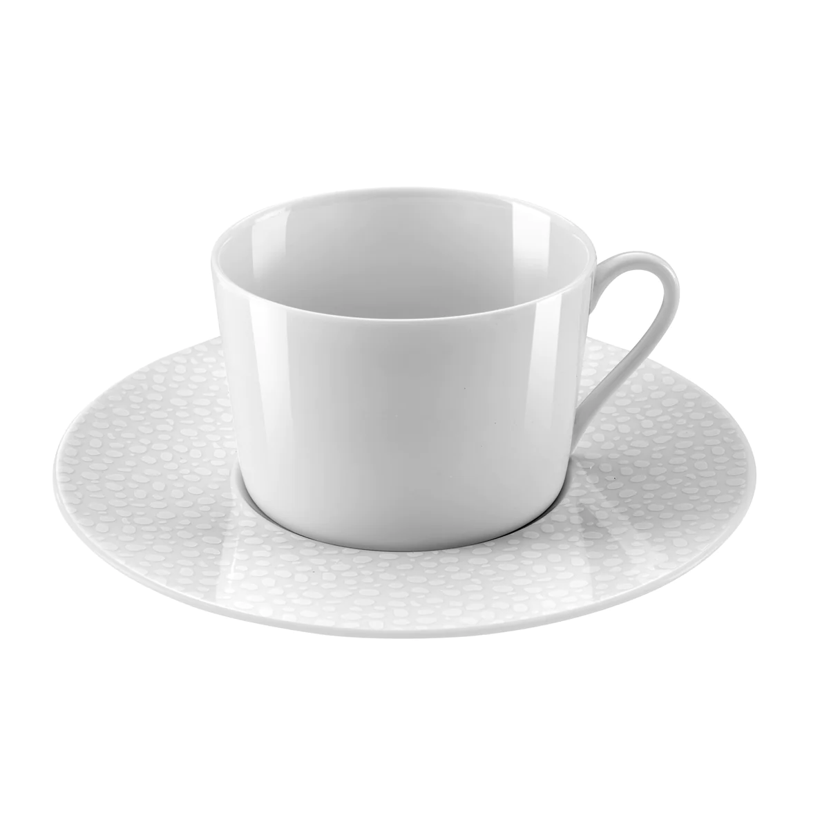 Baghera Blanc - Tasse et soucoupe thé 22 cl (lot de 6) Médard de Nobla