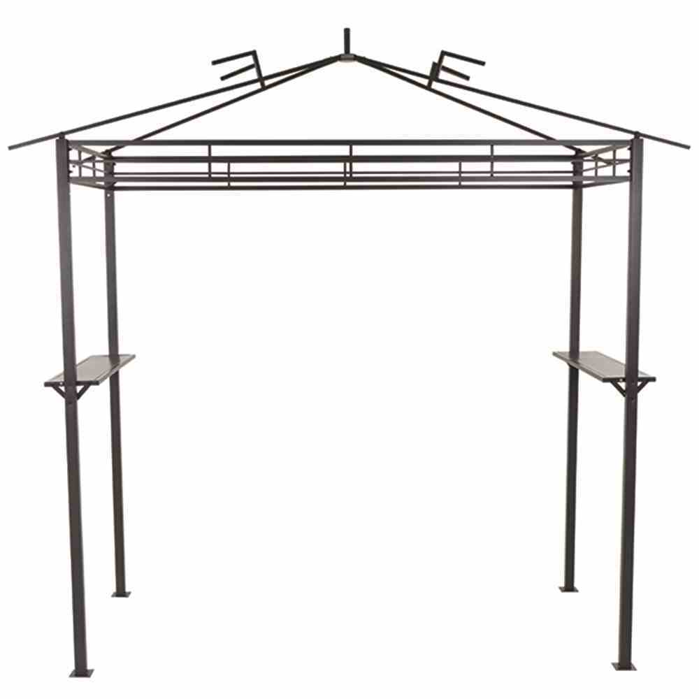 Pavillon BBQ - taupe-anthrazit - Polyester - 244 cm