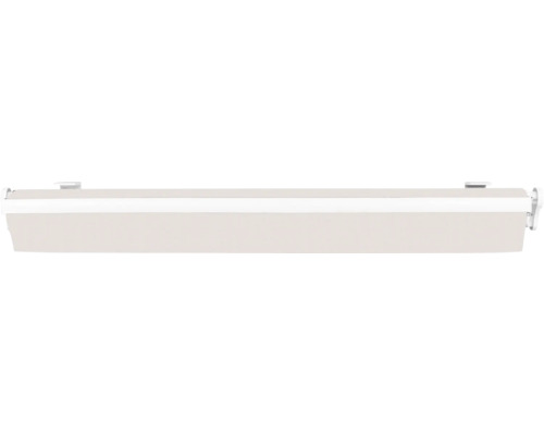 SOLUNA knikarmscherm Proof 2,5x2 Stoffen design 7133 Frame RAL 9010 Zuiver wit Aandrijving rechts incl. slinger