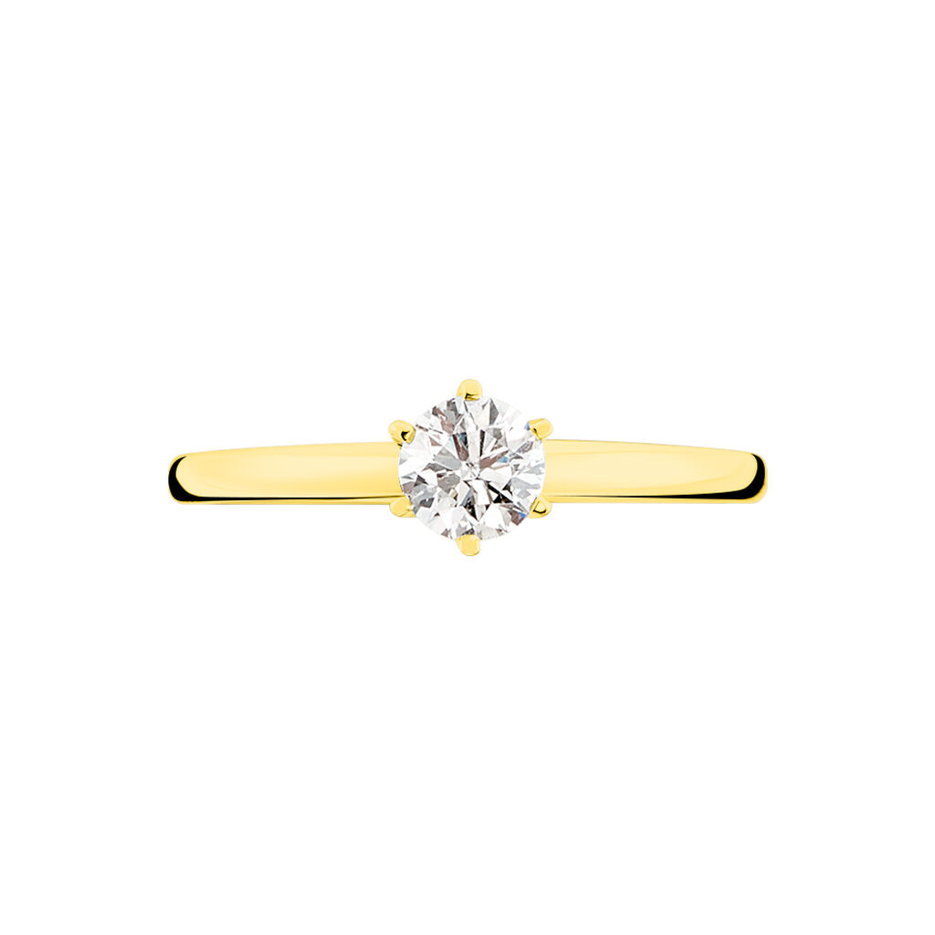 Bague Solitaire Natalia Or Jaune Diamant