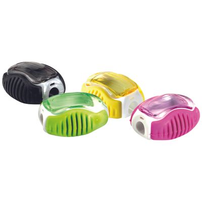Wonday Wavy - Taille-crayons en plastique à usage unique avec réservoir – Couleurs assorties