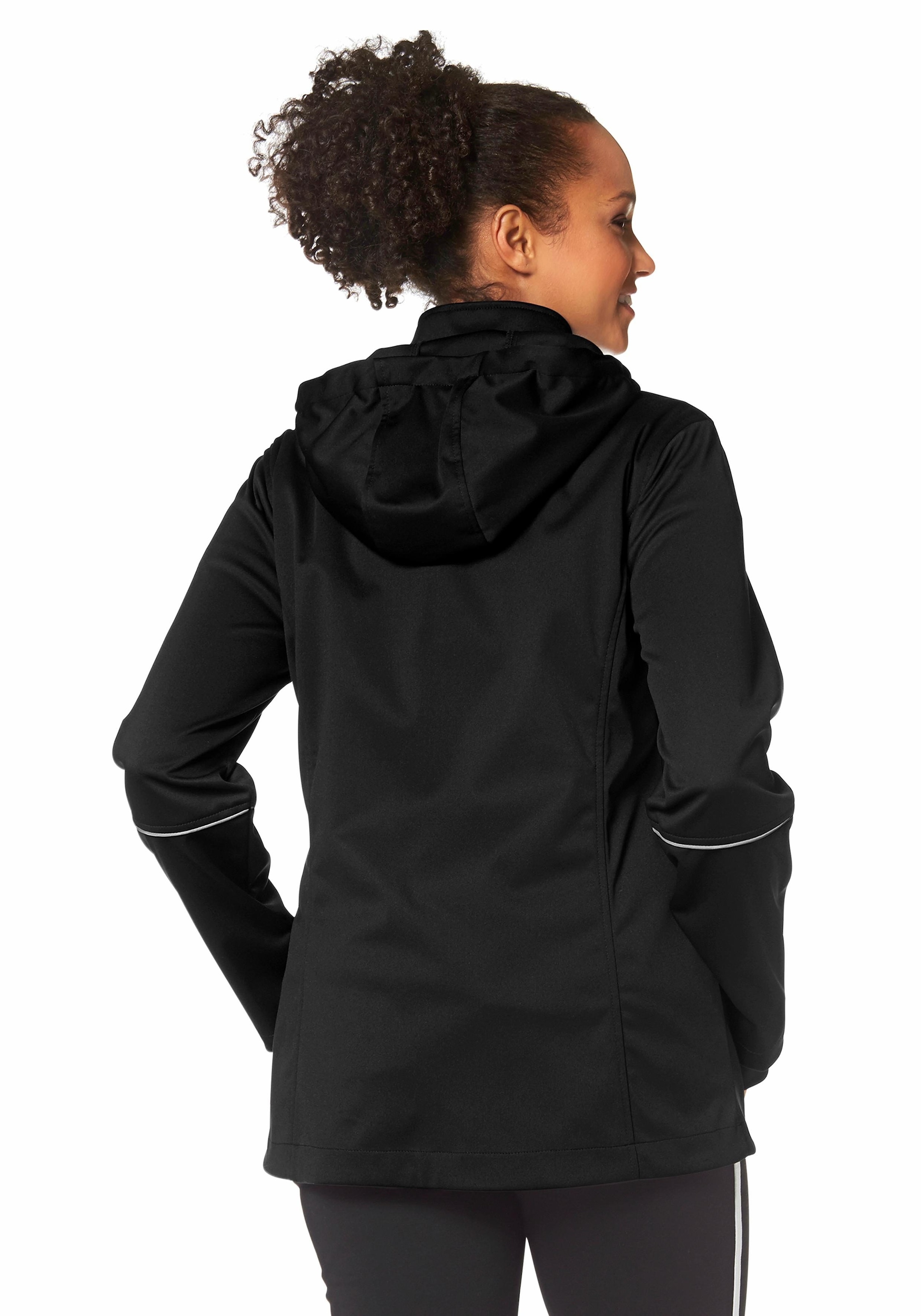 KangaROOS Softshelljacke mit Kapuze aus Softshell-Material,  figurumschmeichelnder Schnitt, grosse Grössen