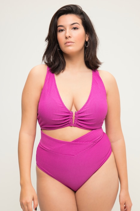 Bikini-Top, Softcups, Frottee-Streifen, Zierspange