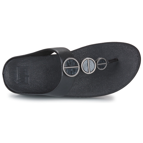 FitFlop - HALO METALLIC-TRIM TOE-POST SANDALS - Noir