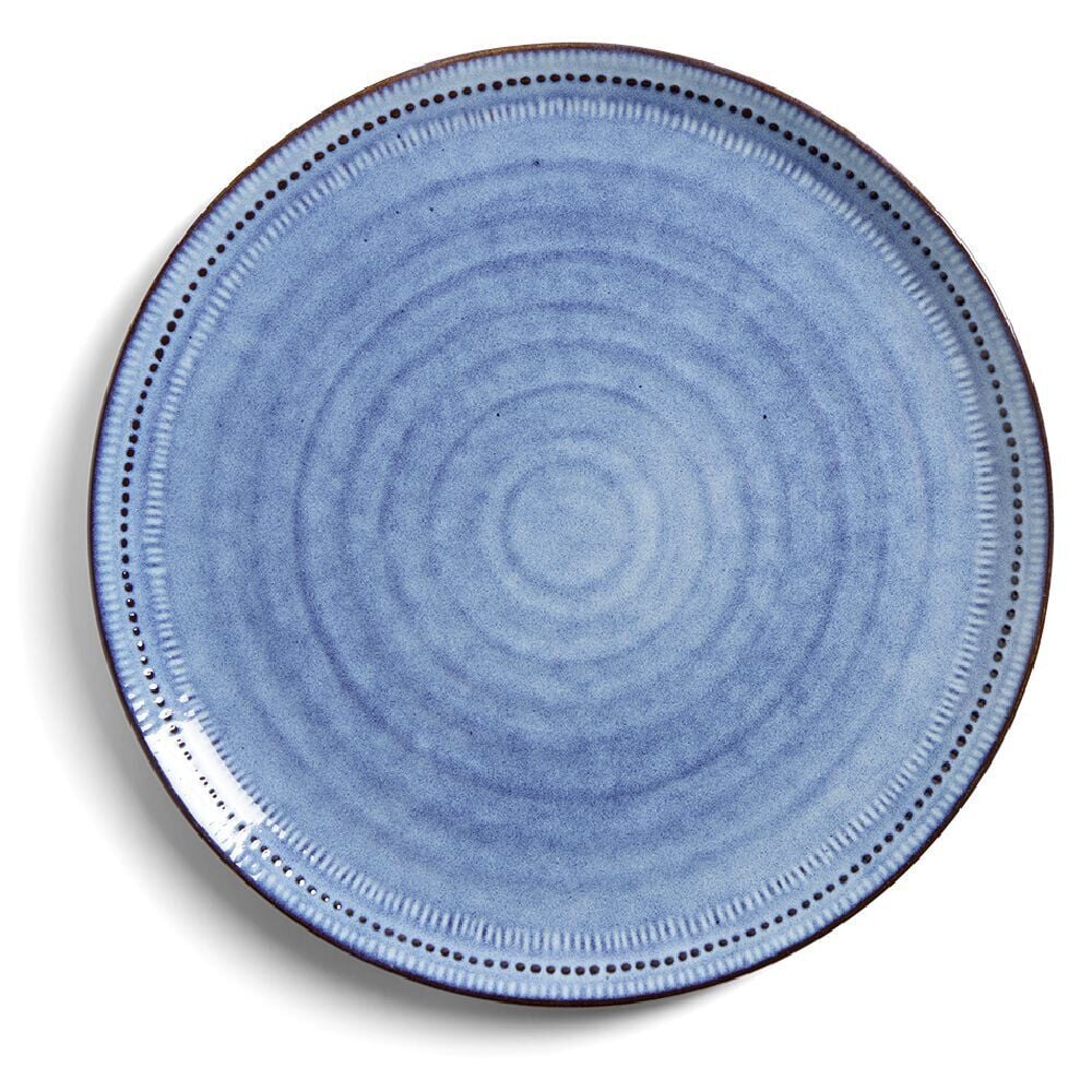 Assiette plate grès bleu Ø27,5cm