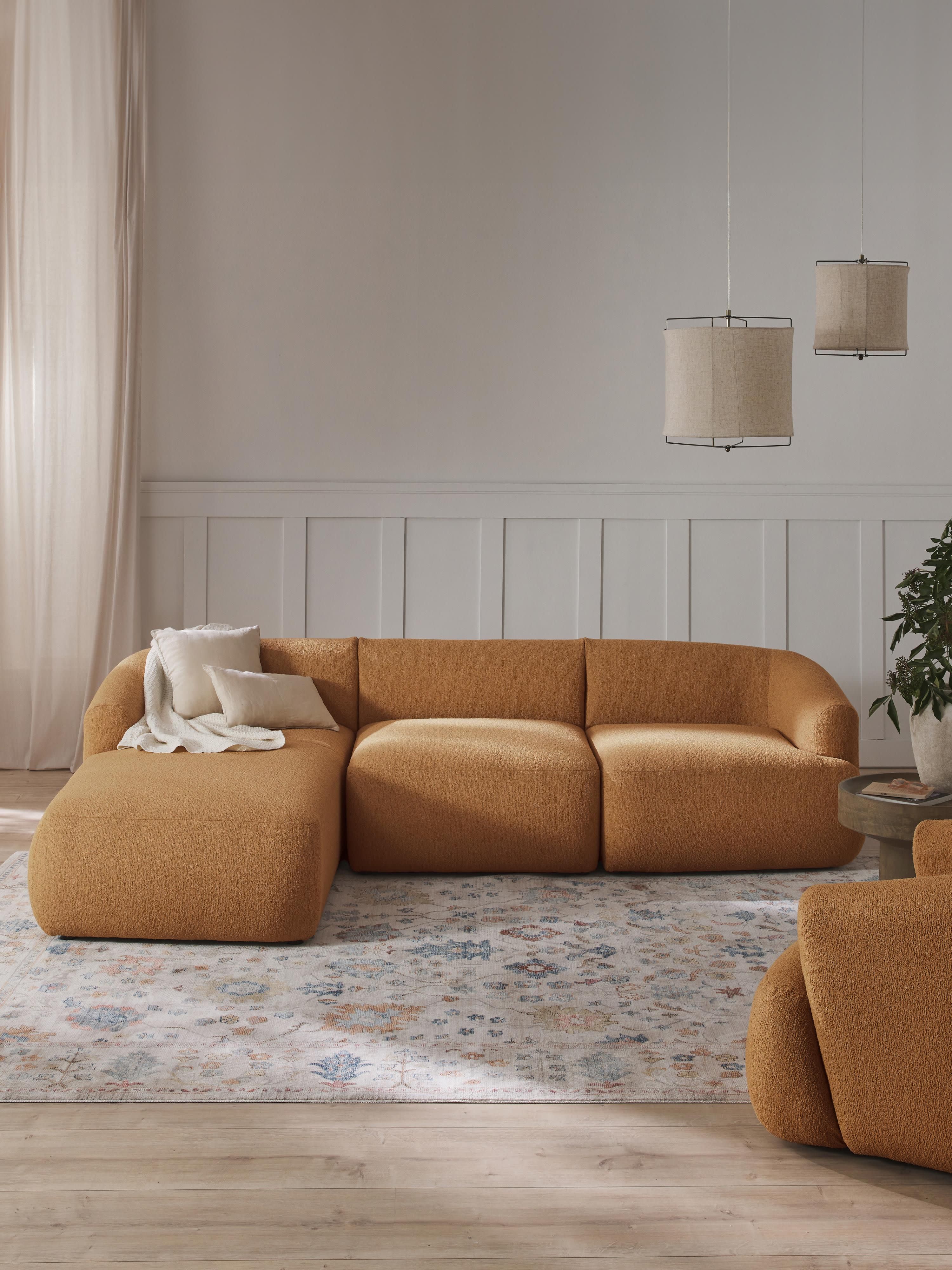 Modulaire bouclé hoekbank Sofia (3-zits)