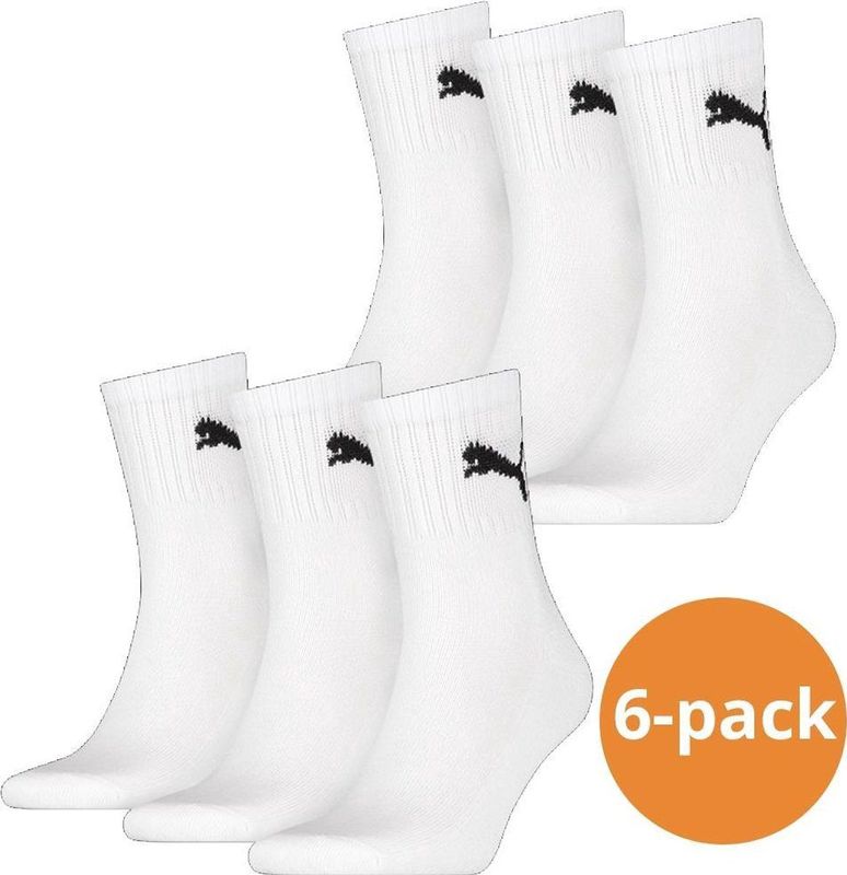 Puma - Sportsokken - Wit - 6 Paar - Unisex