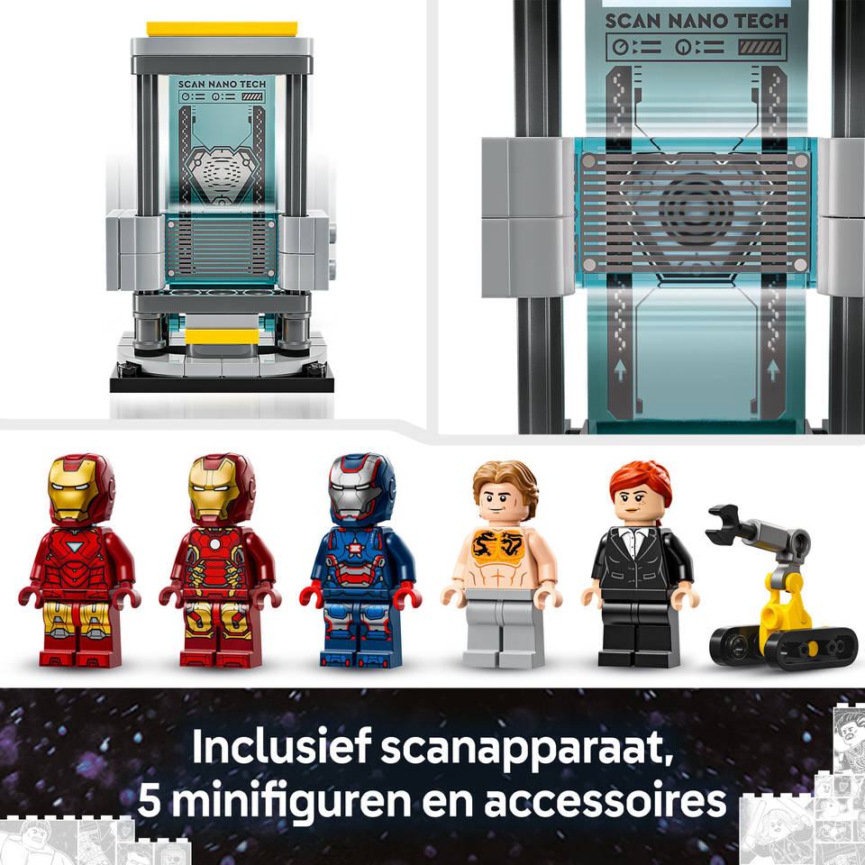 LEGO Marvel Iron Mans laboratorium: harnasruimte 76315
