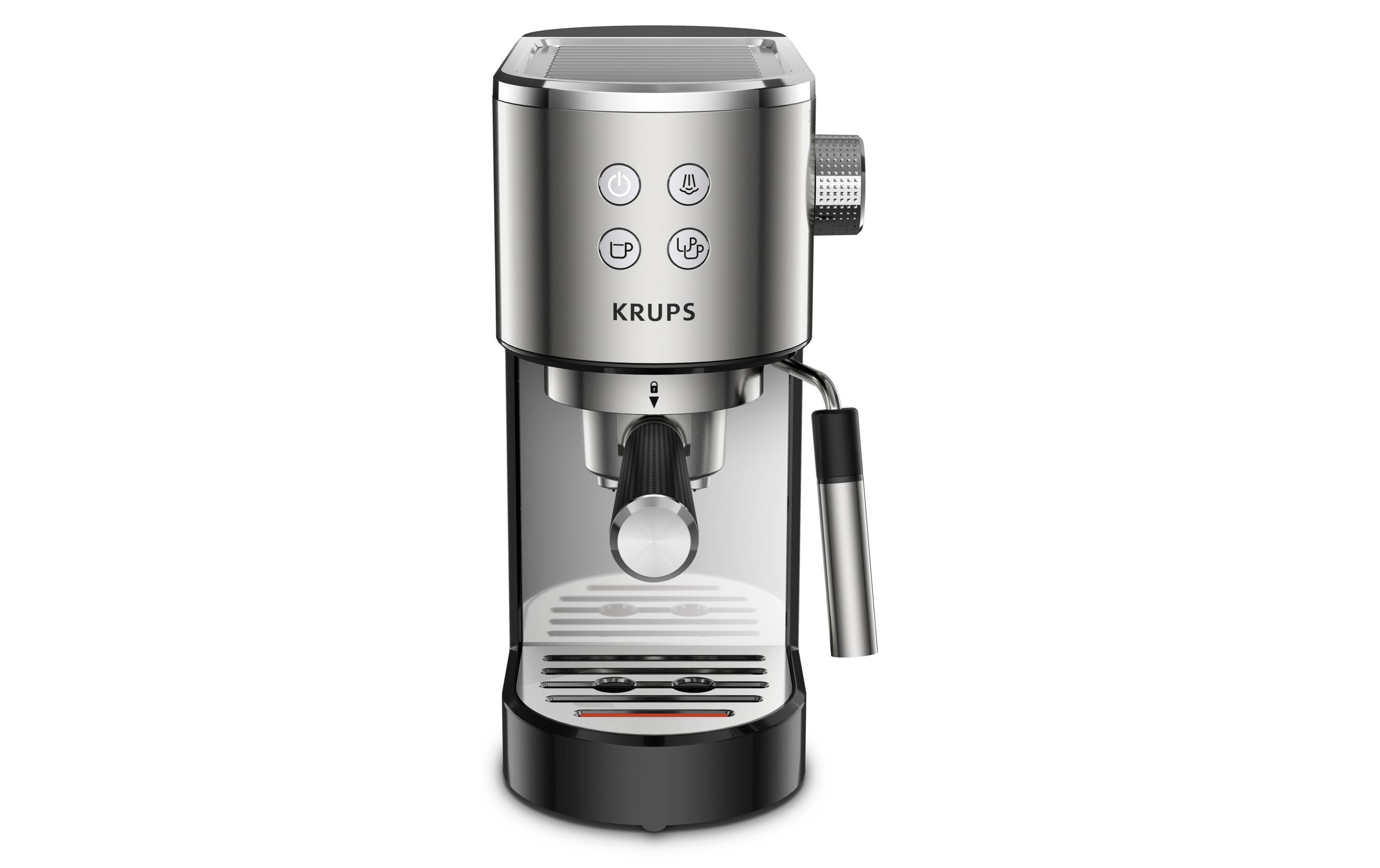 Siebträgermaschine Virtuoso XP442 Schwarz/Silber<br>Espressomaschine mit Dampfdüse