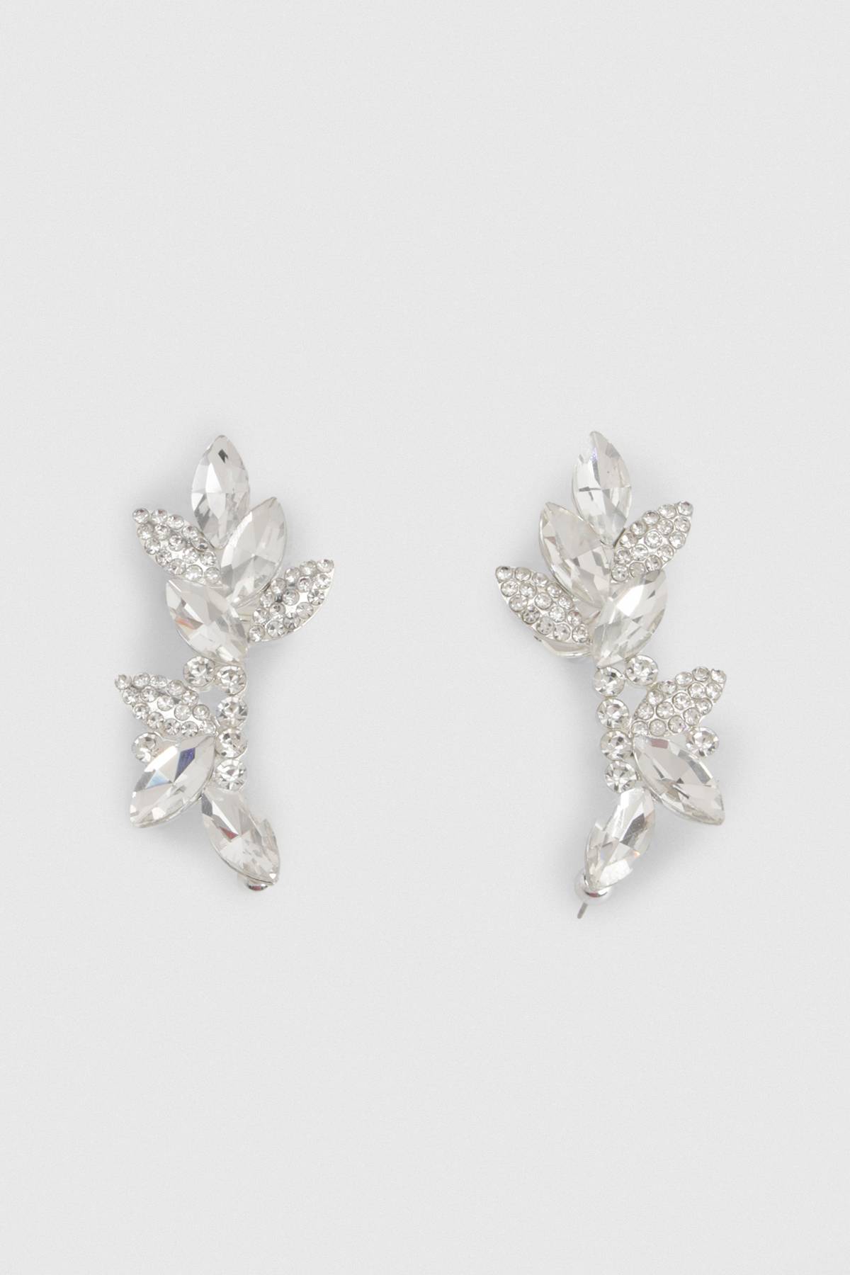 KarenMillen Manchette d'Oreille Argentée à Strass
