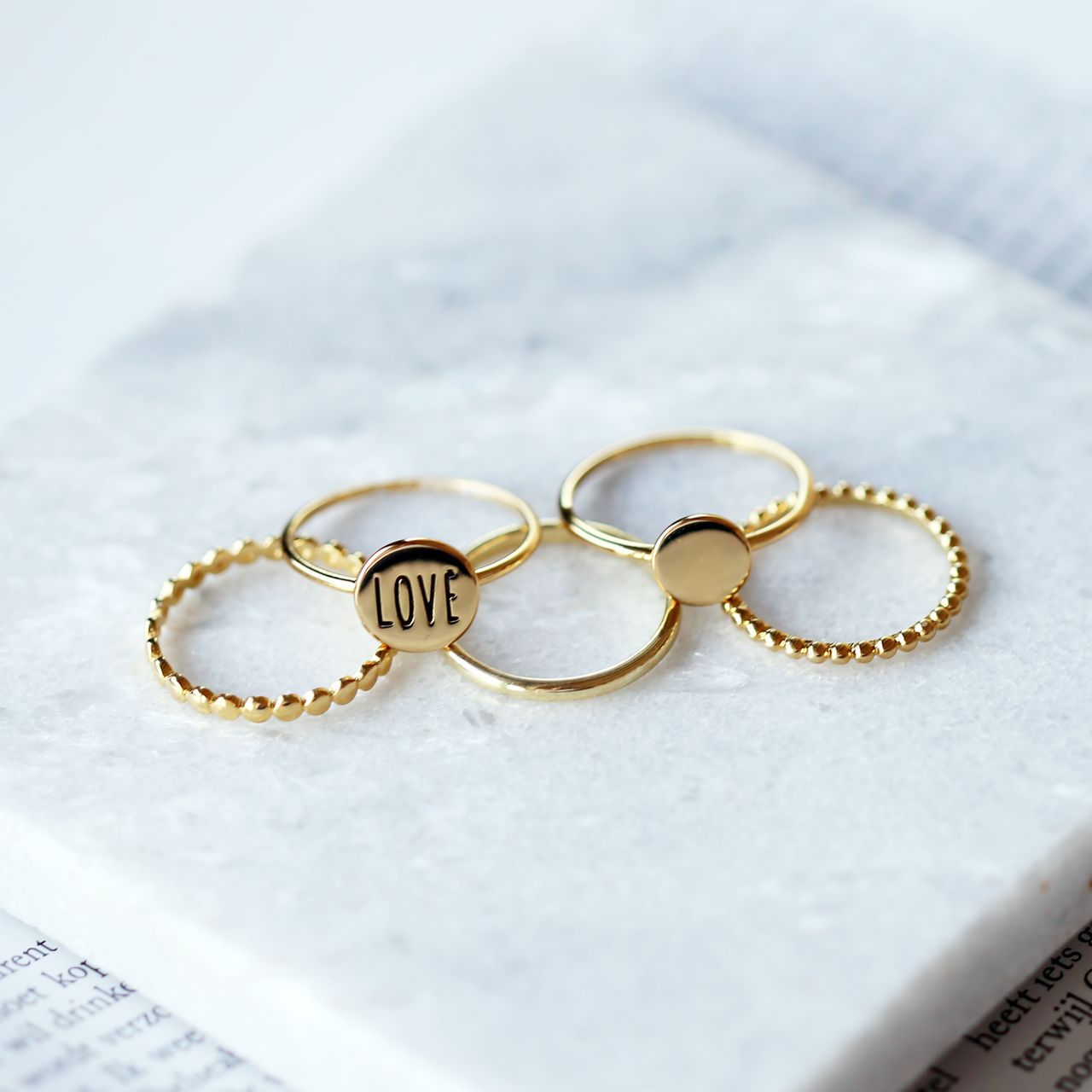 Zilveren ring goldplated