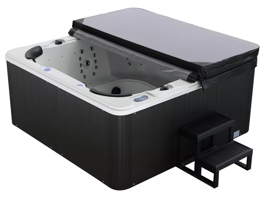 Spa 6 places blanc avec accessoires - Gamme Prestige COMINO - 128 jets - L220 x P220 x H97cm - système Balboa