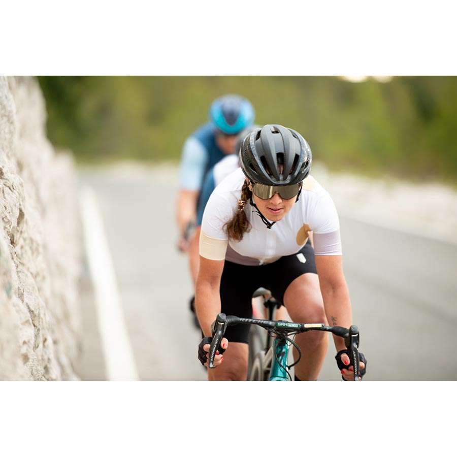 Q36.5 G1 Globetrotter White Fietsshirt Korte Mouwen Wit/Lila/Geel Dames