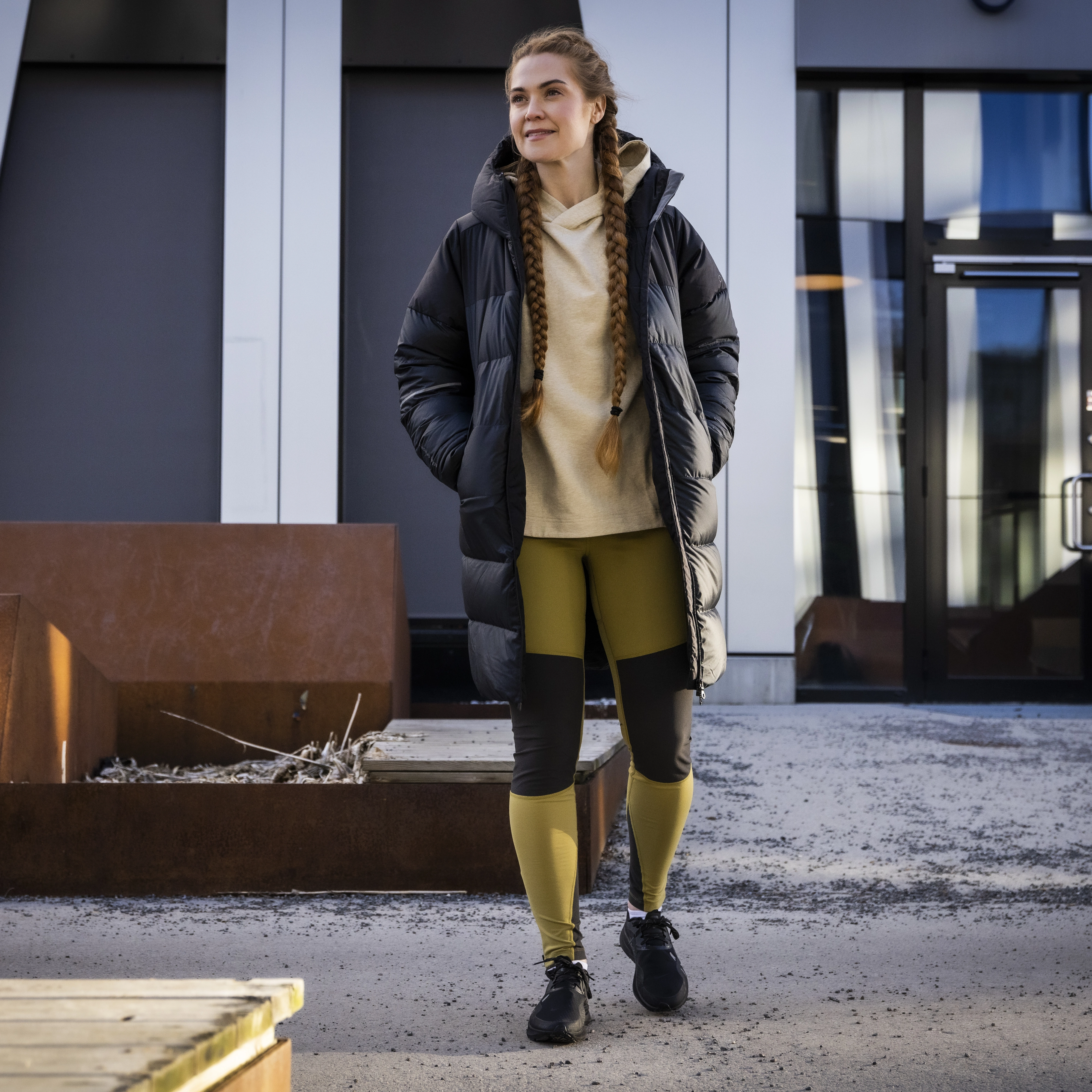 Fløyen Outdoor Tights Women Olive Green
