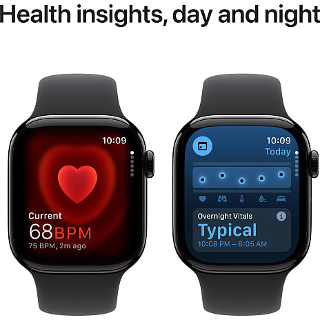 Apple Watch S10 Cell 42 mm M/L - Jet Black Aluminium Sport Band