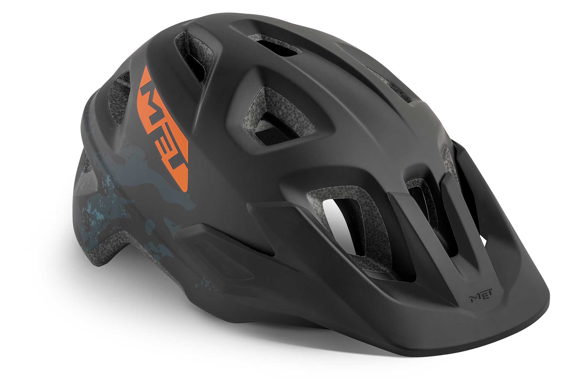 Met Eldar Cykelhjelm sort/camo 52-57 cm.