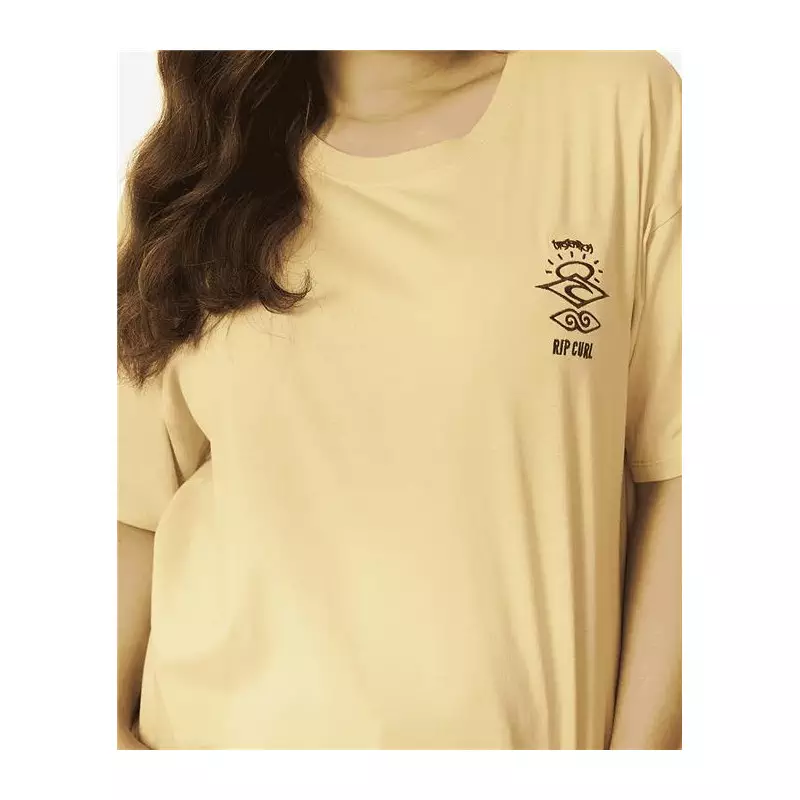 Teeshirt femme RIPCURL Icons Of Surf Relaxed Tee Washed Yellow