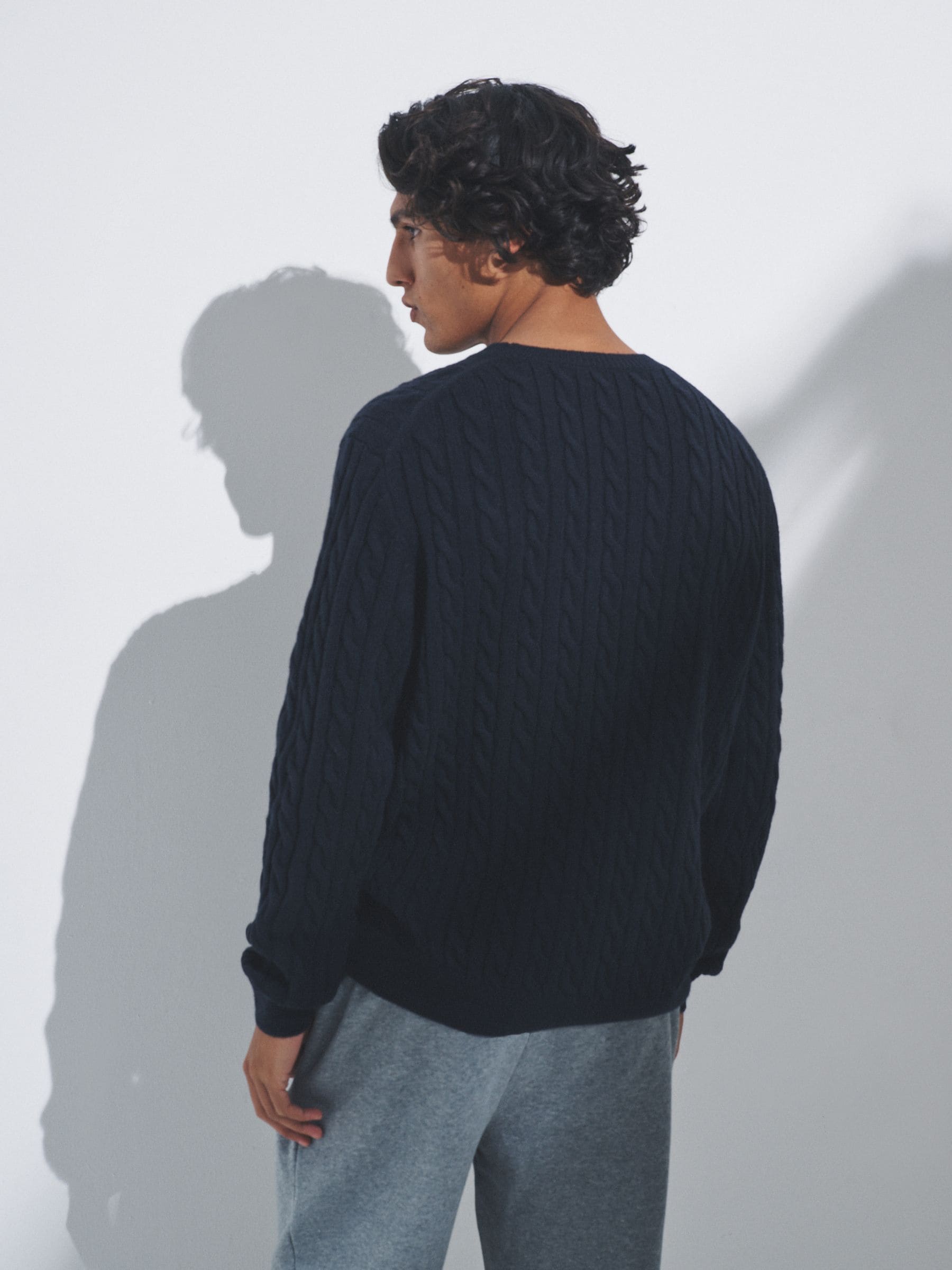 The Set 2 Pack Cable Knit Jumpers with Wool