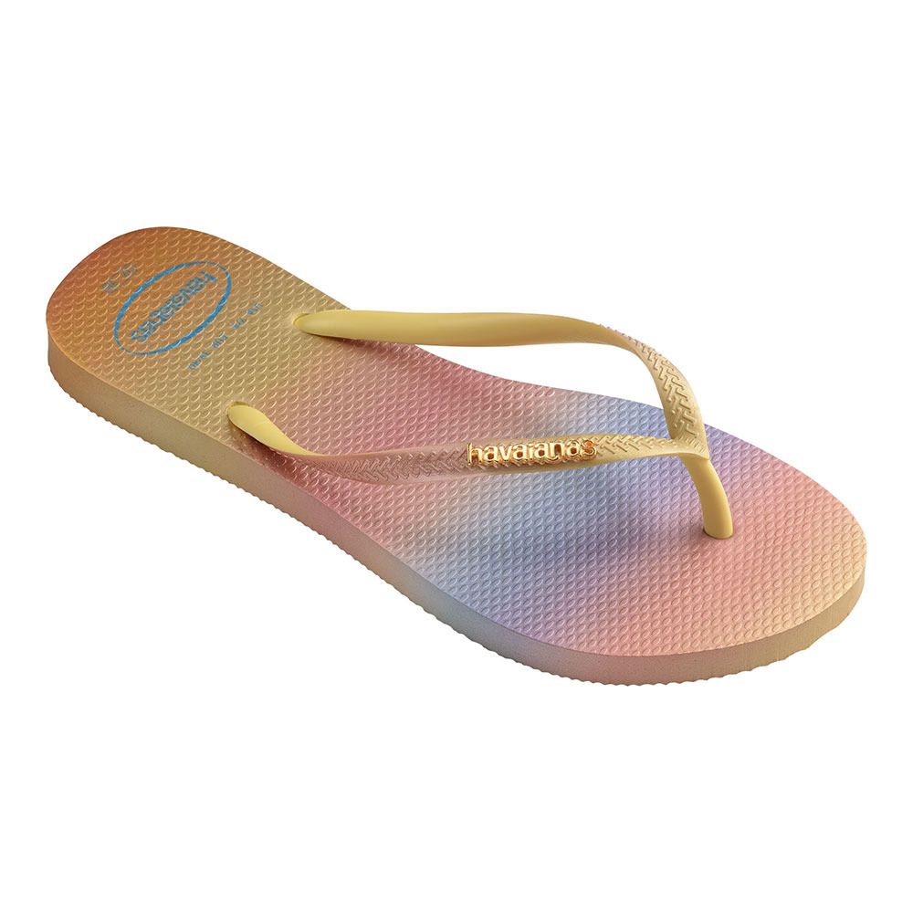 Havaianas SLIM GRADIENT SUNSET - Tongs Femme yellow pixel