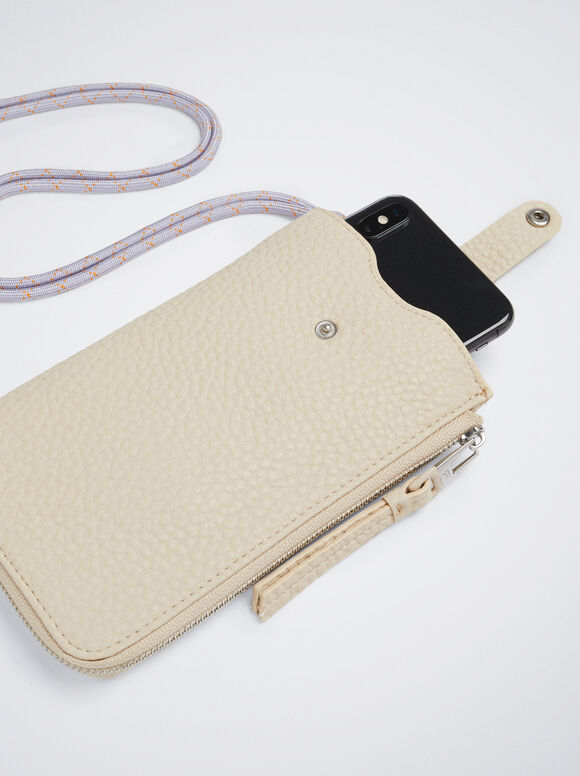 Bolsa para celular com alça de ombro - Off-White