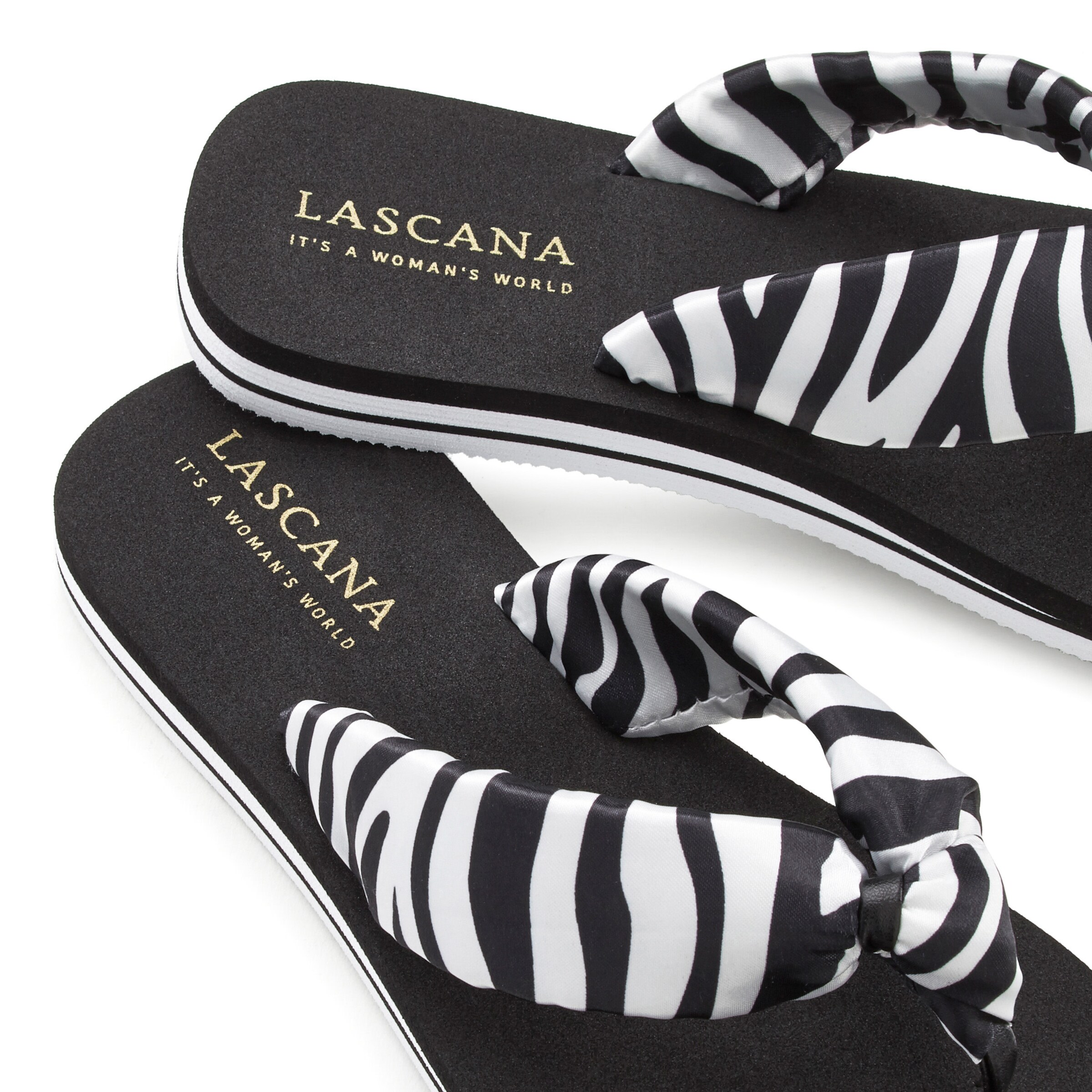 LASCANA Badezehentrenner in schwarz/weiß