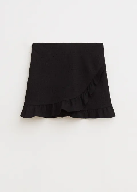 Skort met structuur zwart (ZWART)