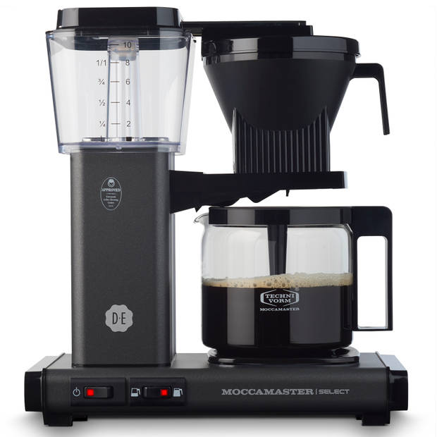 Douwe Egberts Moccamaster filterkoffiezetapparaat KBG Select antraciet 1,25L