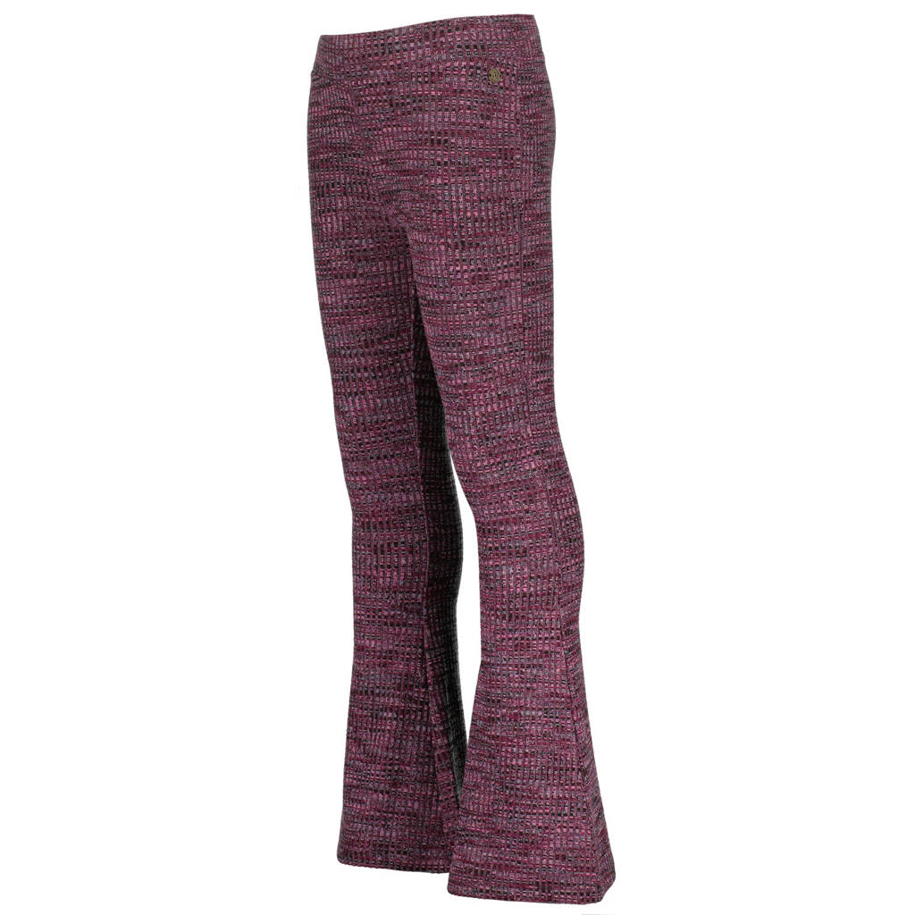 Vingino flared broek Sya paars/zwart