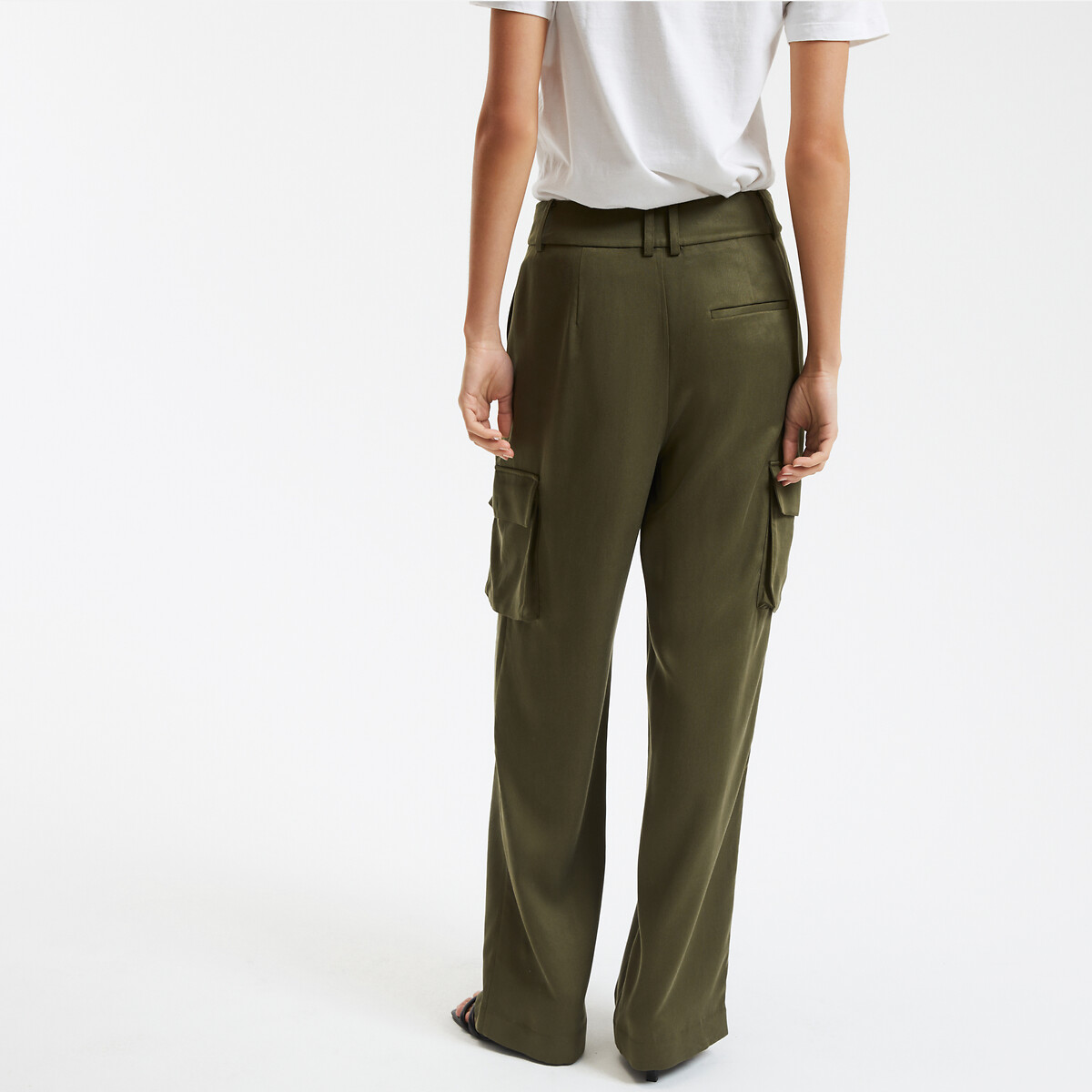 COLEÇÕES LA REDOUTE<br>Rechte cargobroek em liocel