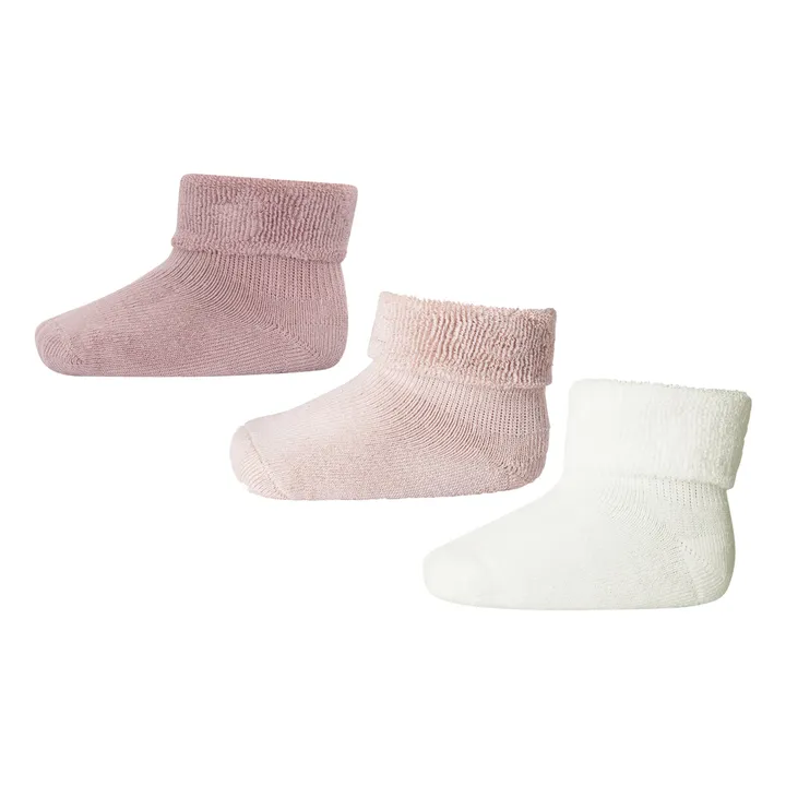 Mp Denmark Set de 3 paires de chaussettes en coton | Rose pâle