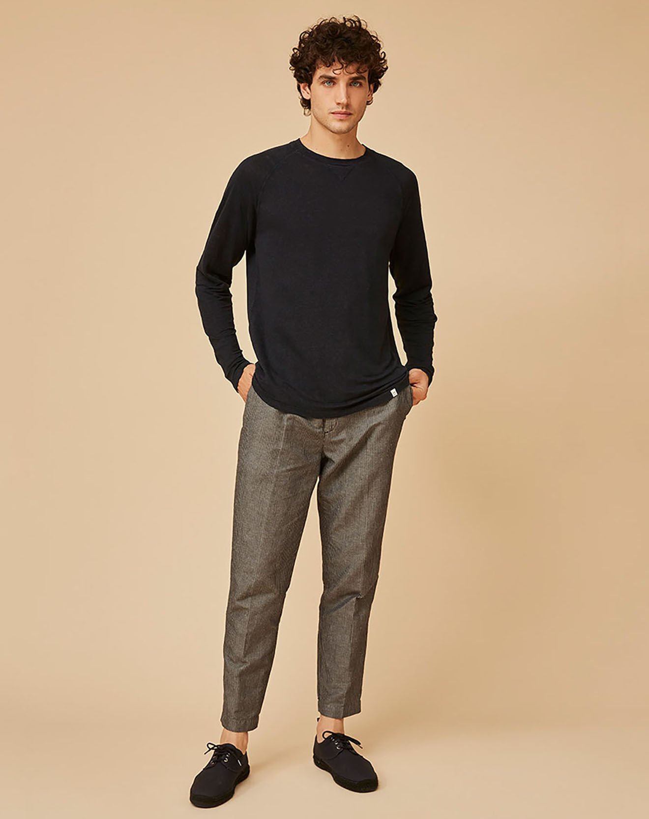 Harris Wilson T-Shirt 100% Lin Philomen fumée